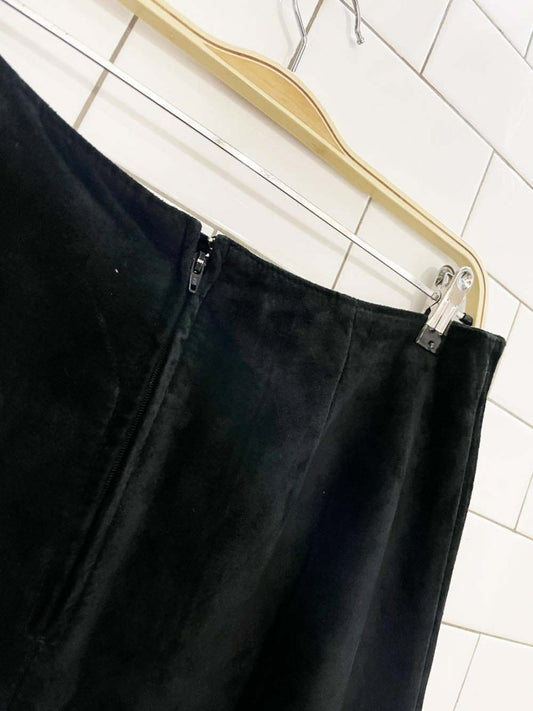 vintage 90s danier suede a - line maxi skirt - good market thrift store