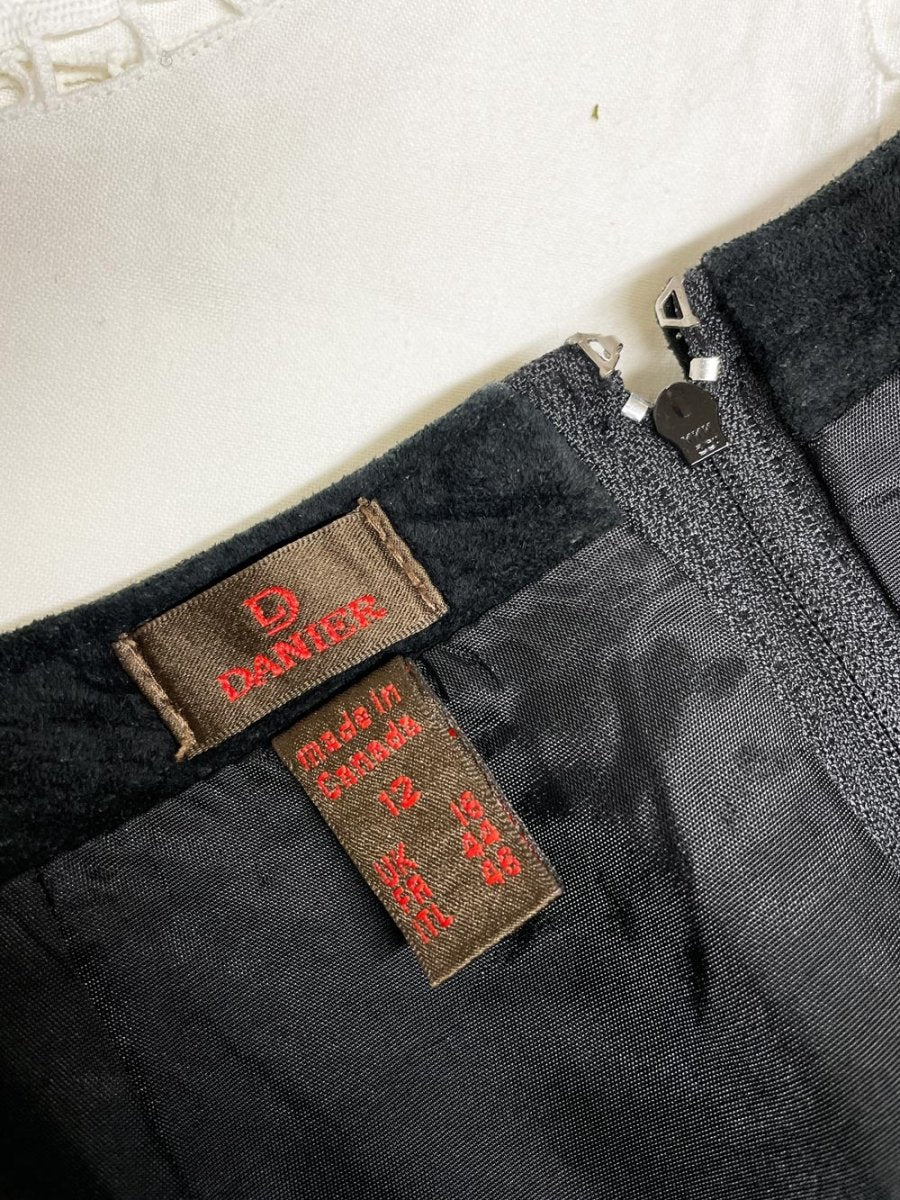 vintage 90s danier suede a - line maxi skirt - good market thrift store