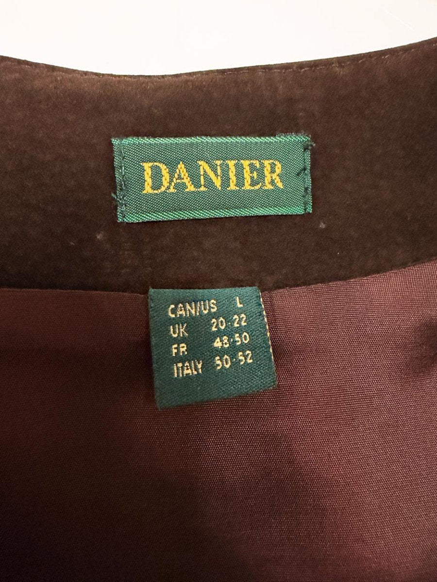vintage 90s danier suede fitted vest top | made in Canada - good market thrift store