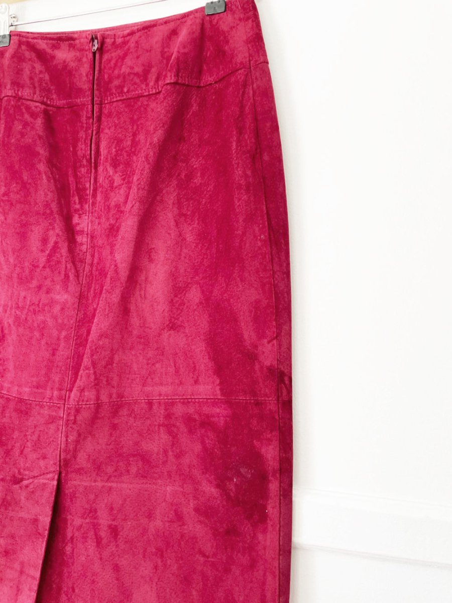 vintage 90s danier suede maxi skirt | leather - good market thrift store