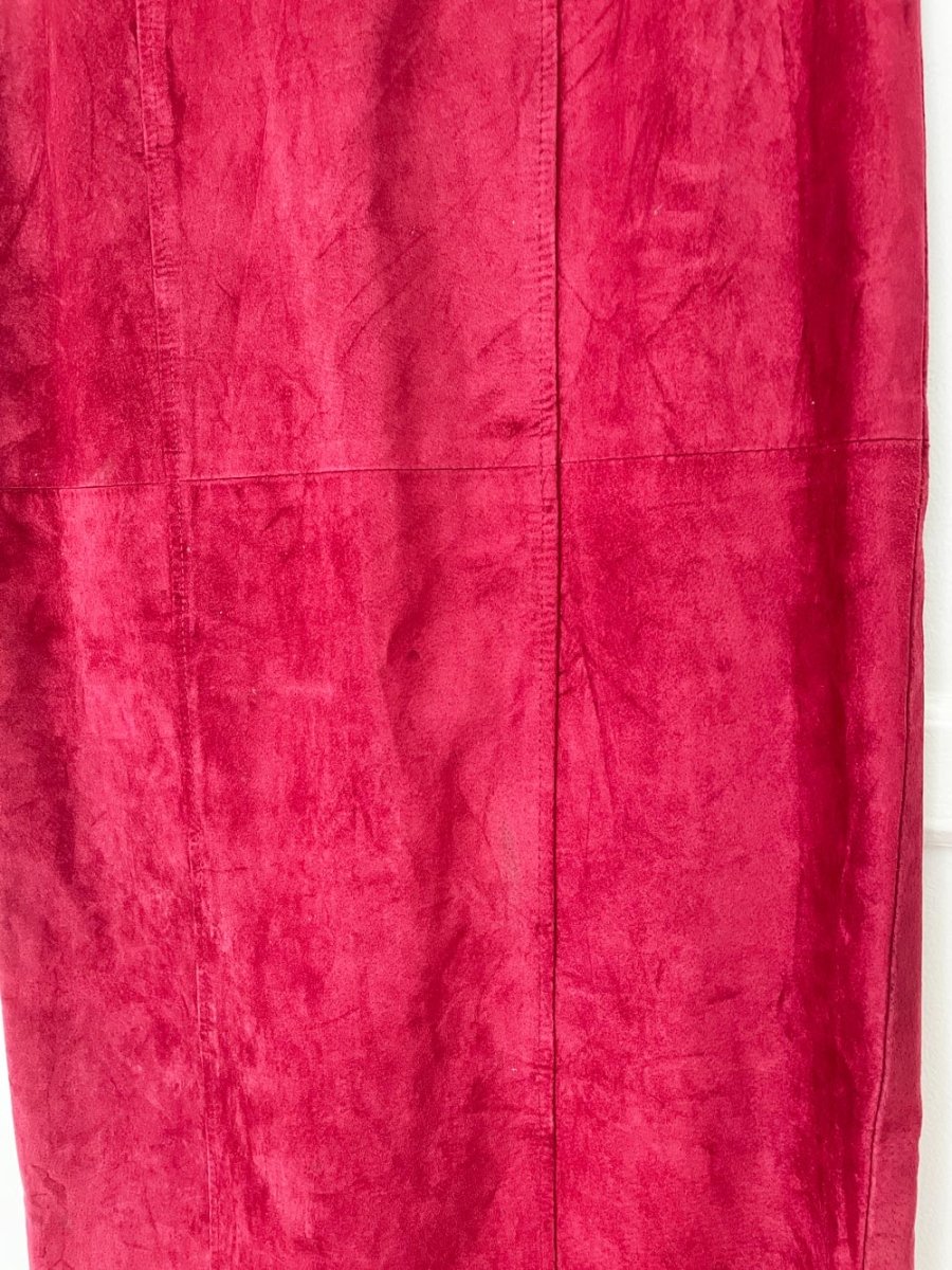 vintage 90s danier suede maxi skirt | leather - good market thrift store