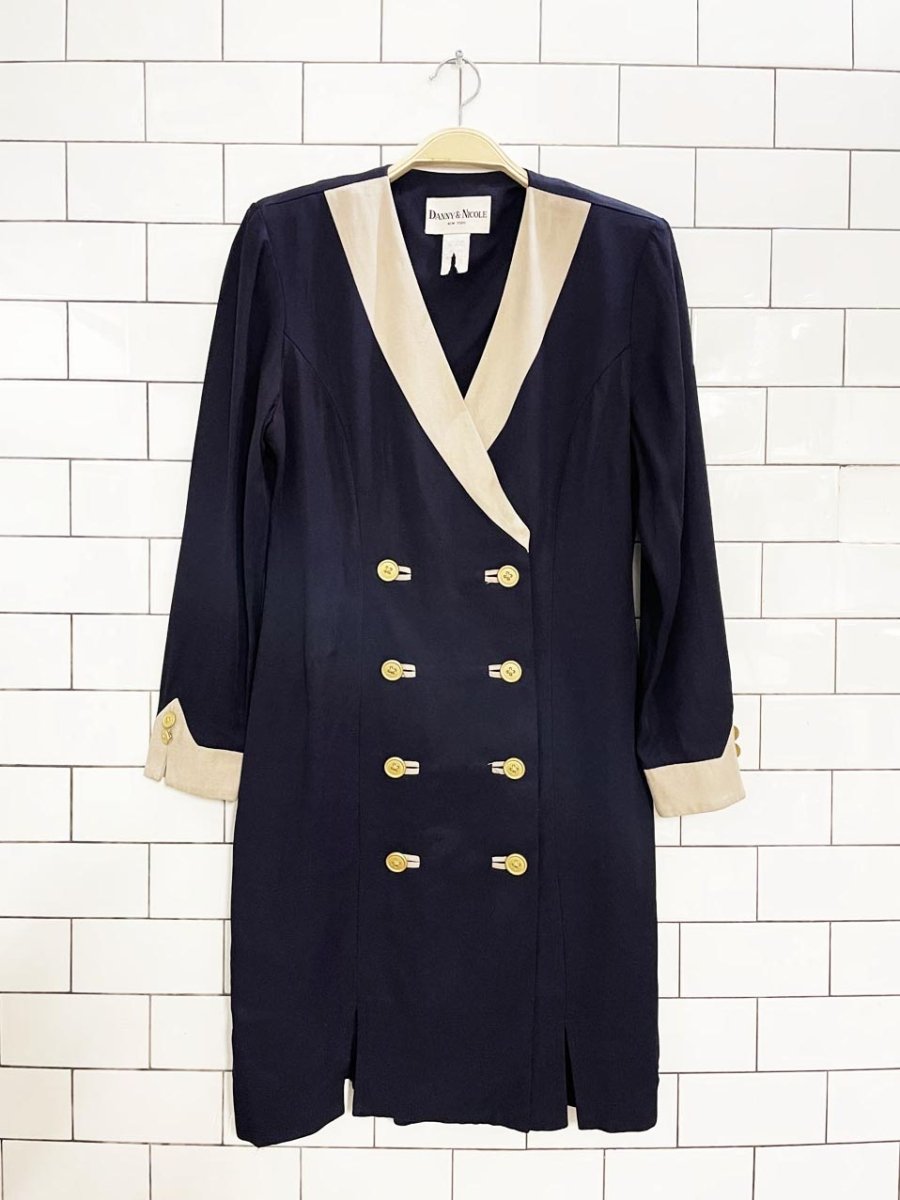 vintage 90s danny & nicole double breasted blazer dress | made in USA - good market thrift store