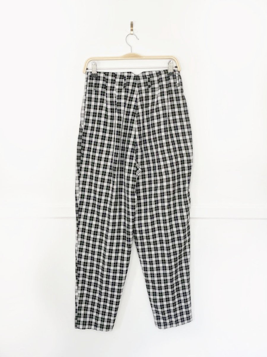 vintage 90s deb plaid high rise pleated pants - good market thrift store