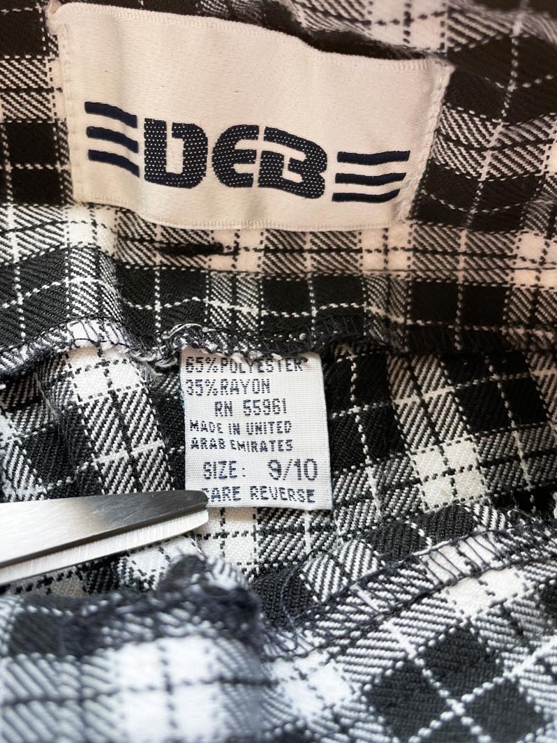 vintage 90s deb plaid high rise pleated pants - good market thrift store