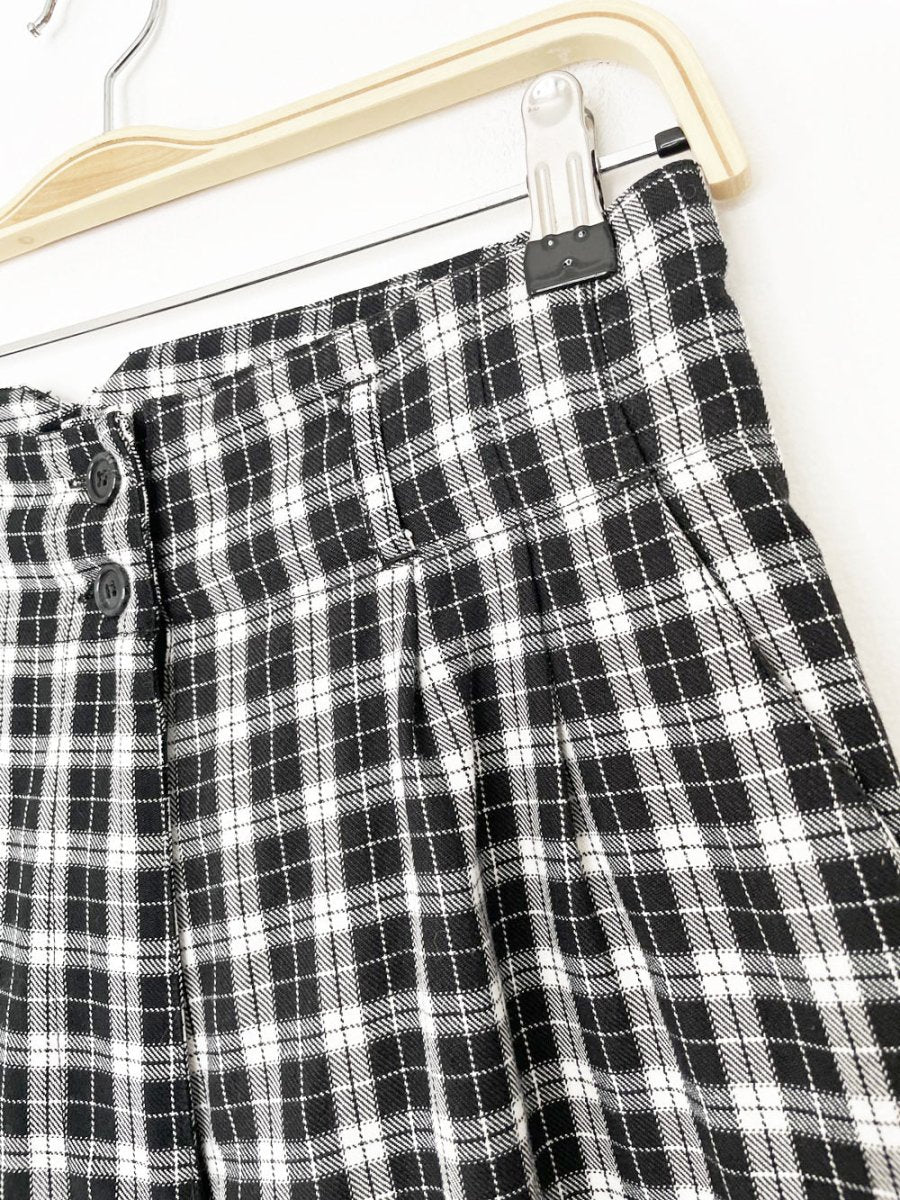 vintage 90s deb plaid high rise pleated pants - good market thrift store