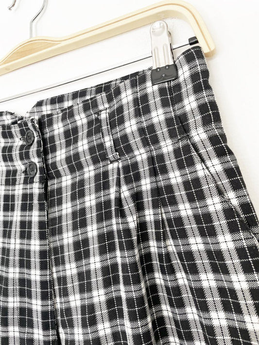 vintage 90s deb plaid high rise pleated pants - good market thrift store