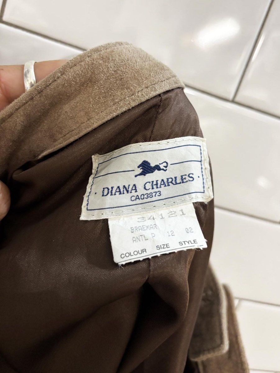 vintage 90s diana charles suede pleat midi skirt - good market thrift store