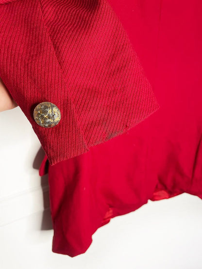 vintage 90s diane von furstenberg wool double breasted blazer | union made - good market thrift store