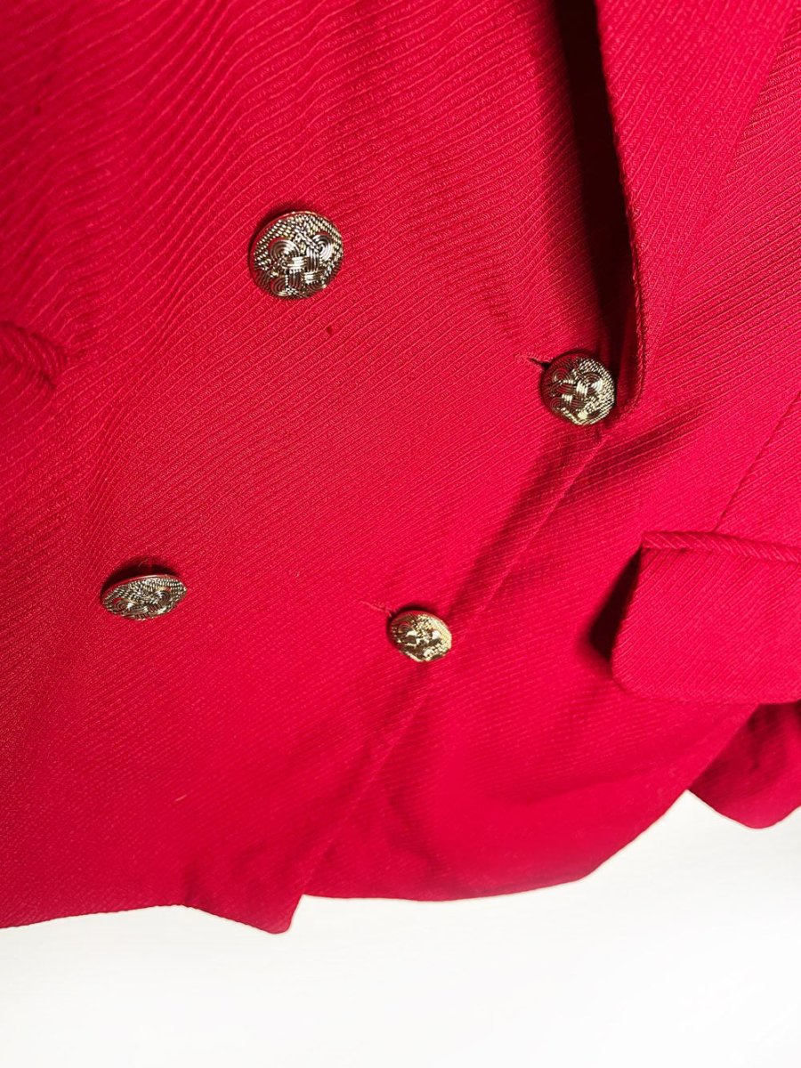 vintage 90s diane von furstenberg wool double breasted blazer | union made - good market thrift store