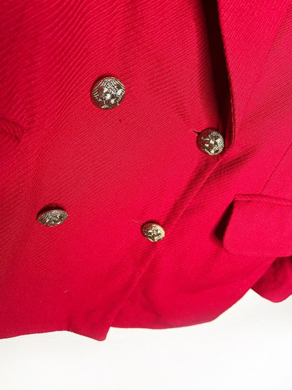 vintage 90s diane von furstenberg wool double breasted blazer | union made - good market thrift store