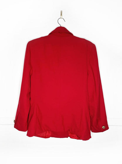 vintage 90s diane von furstenberg wool double breasted blazer | union made - good market thrift store