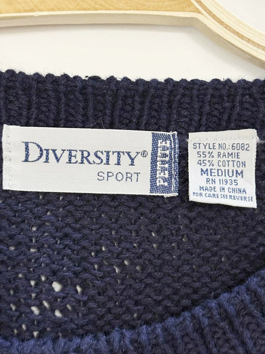vintage 90s diversity sport abstract knit sweater - good market thrift store