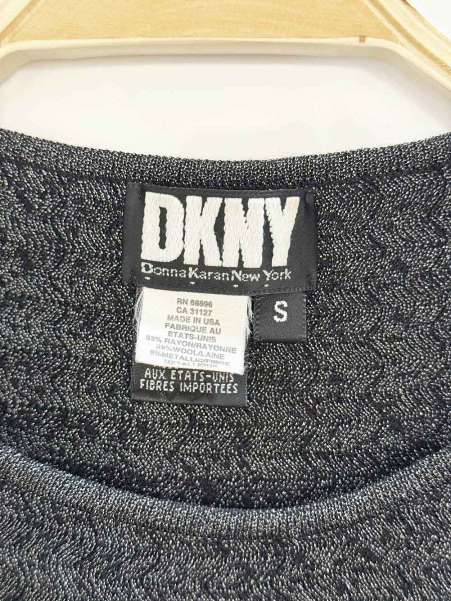 vintage 90s DKNY wool - blend metallic sleeveless knit top | made in USA - good market thrift store