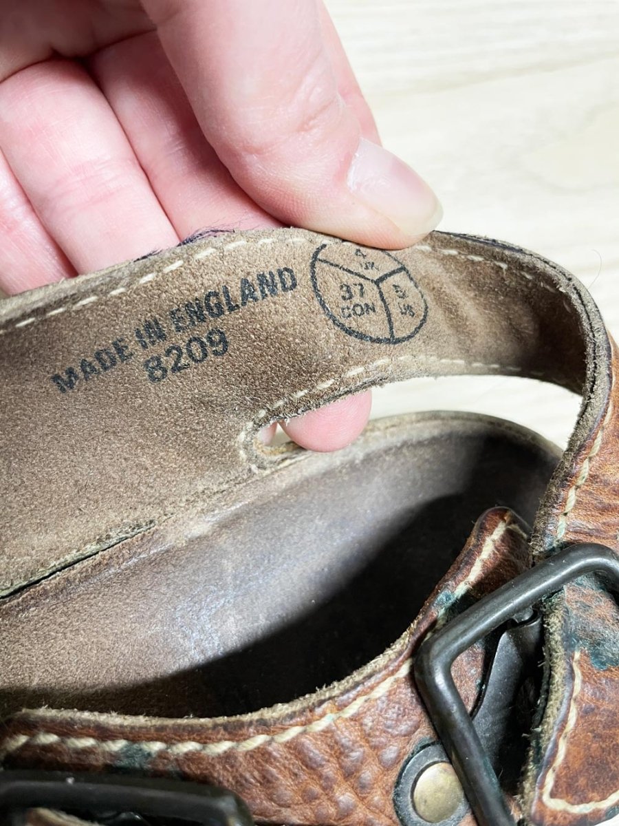 vintage 90s doc martens leather grunge platfor sandals | made in England - good market thrift store