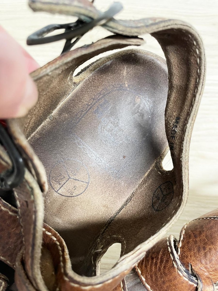 vintage 90s doc martens leather grunge platfor sandals | made in England - good market thrift store