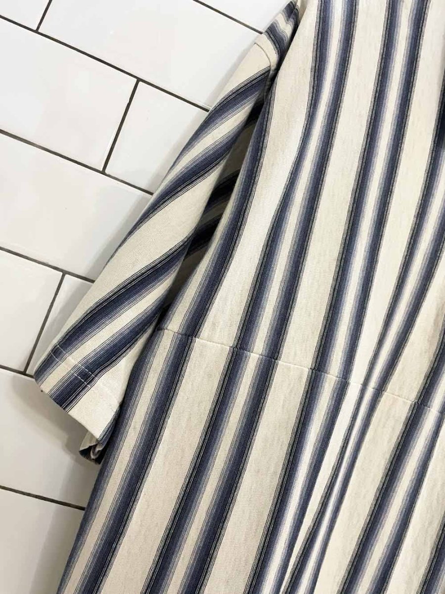 vintage 90s dockers quarter zip collared striped pullover | rework | made in canada - good market thrift store