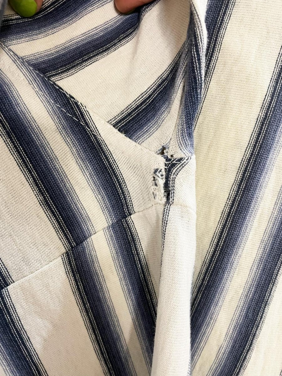 vintage 90s dockers quarter zip collared striped pullover | rework | made in canada - good market thrift store