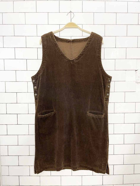 vintage 90s dynamite chunky cord pocketed mini dress - good market thrift store