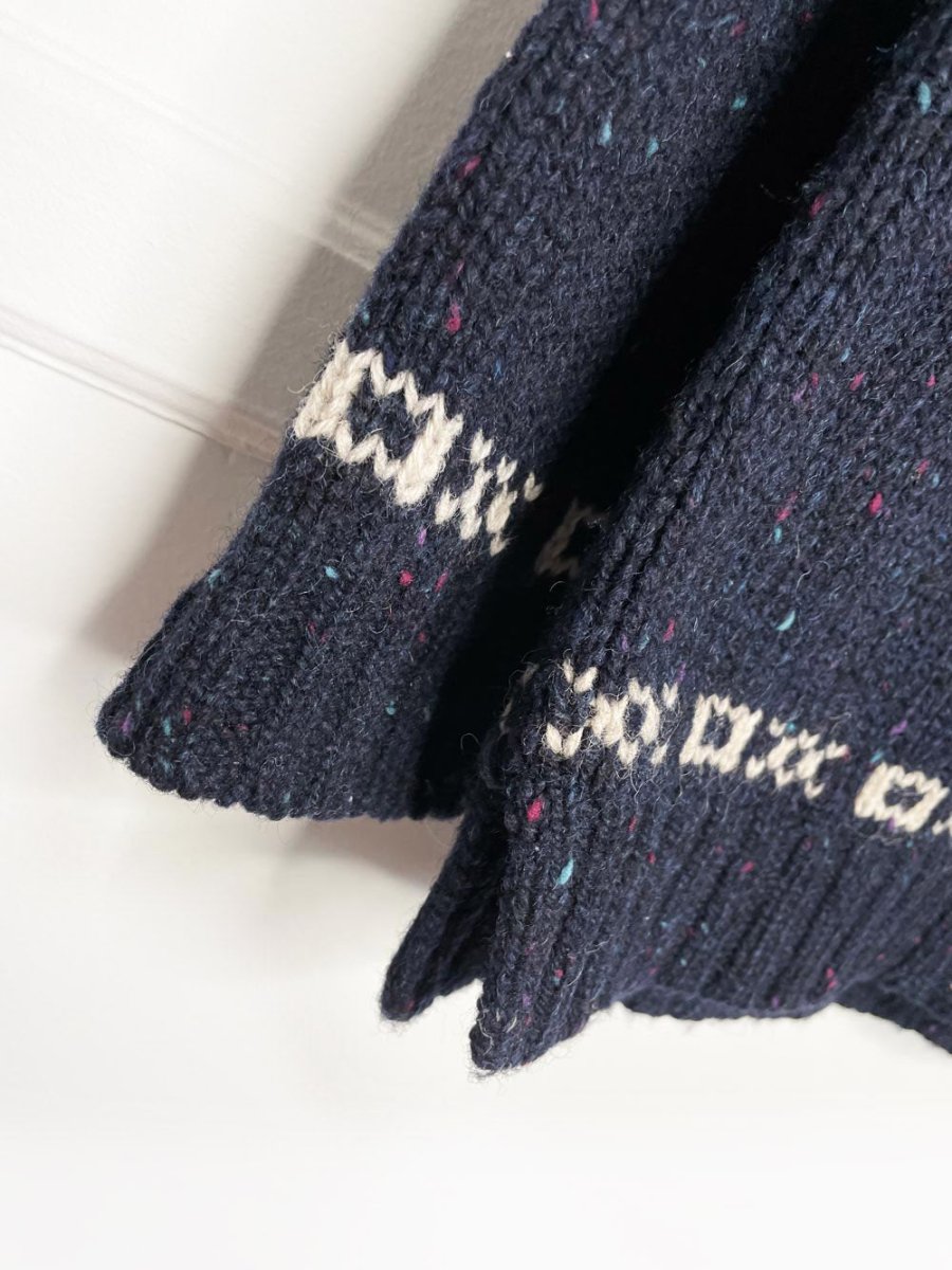 vintage 90s eddie bauer 100% wool snowflake mockneck sweater - good market thrift store