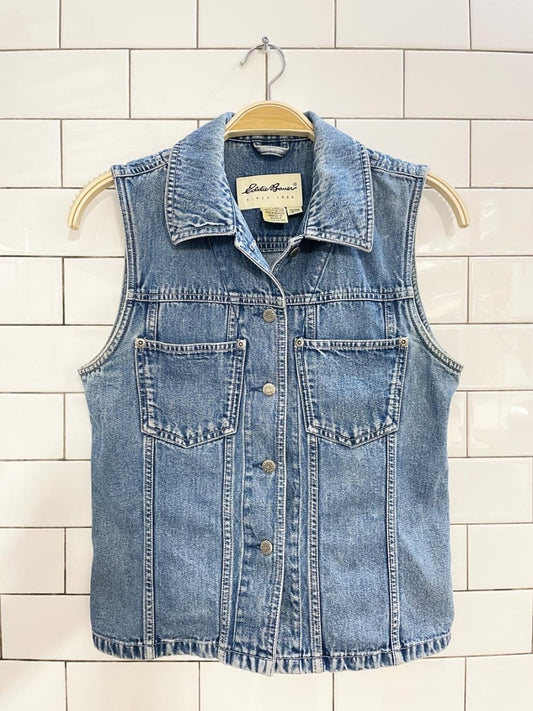 vintage 90s eddie bauer denim vest top - good market thrift store