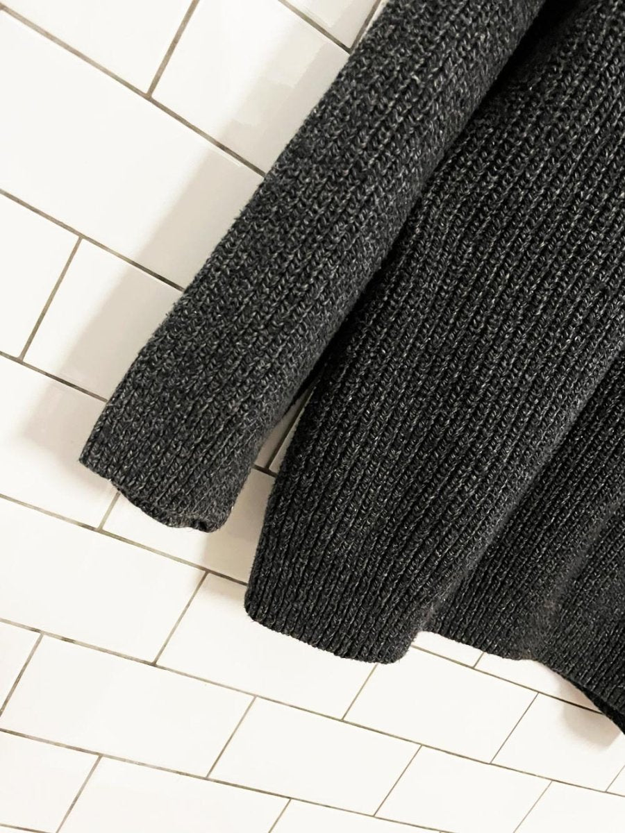 vintage 90s eddie bauer loose knit henley sweater - good market thrift store