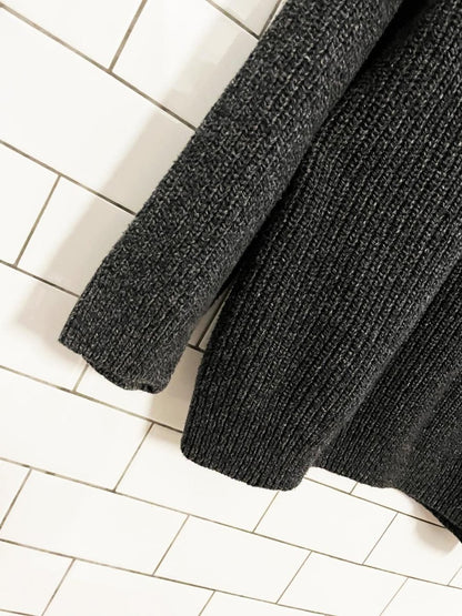 vintage 90s eddie bauer loose knit henley sweater - good market thrift store