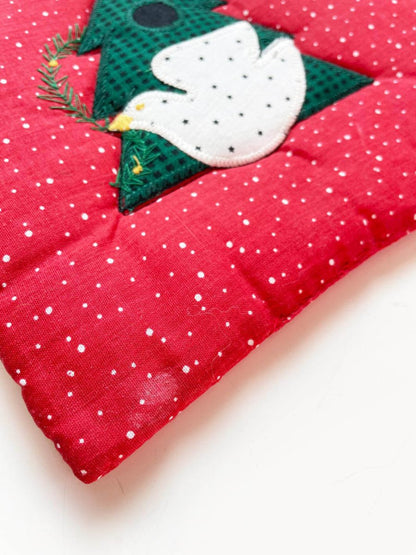 vintage 90s elco home quilted holiday pot trivet - good market thrift store