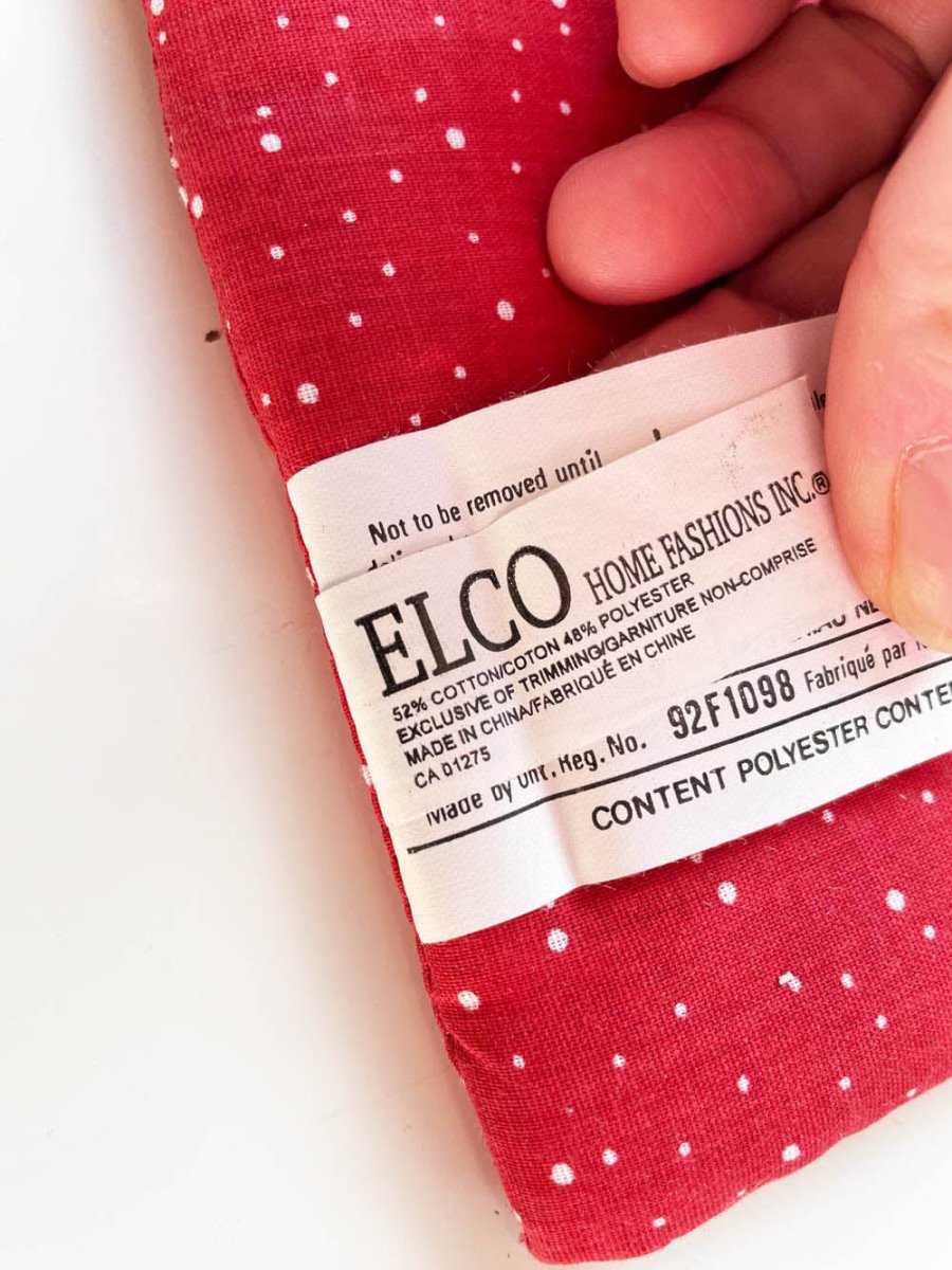 vintage 90s elco home quilted holiday pot trivet - good market thrift store