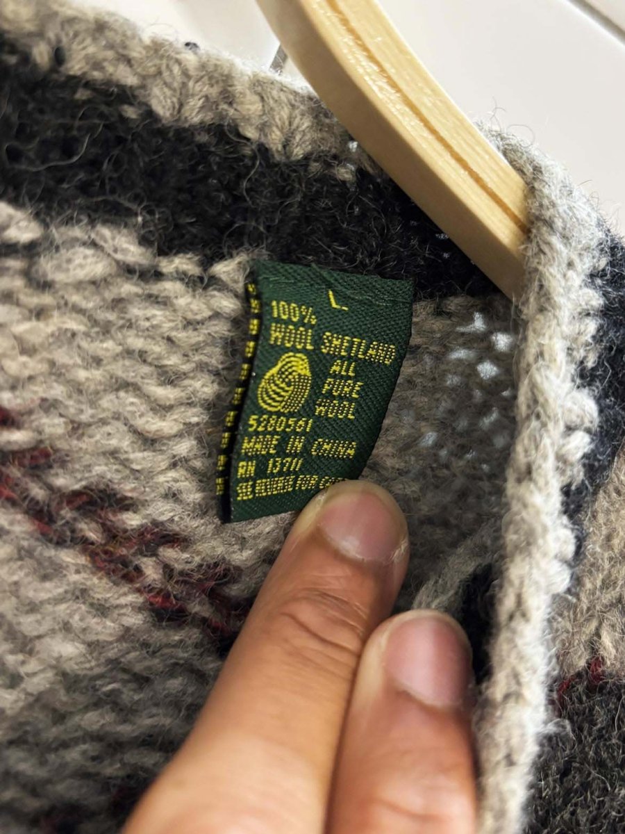 vintage 90s embassy row 100% wool hand - knit argyle sweater - good market thrift store