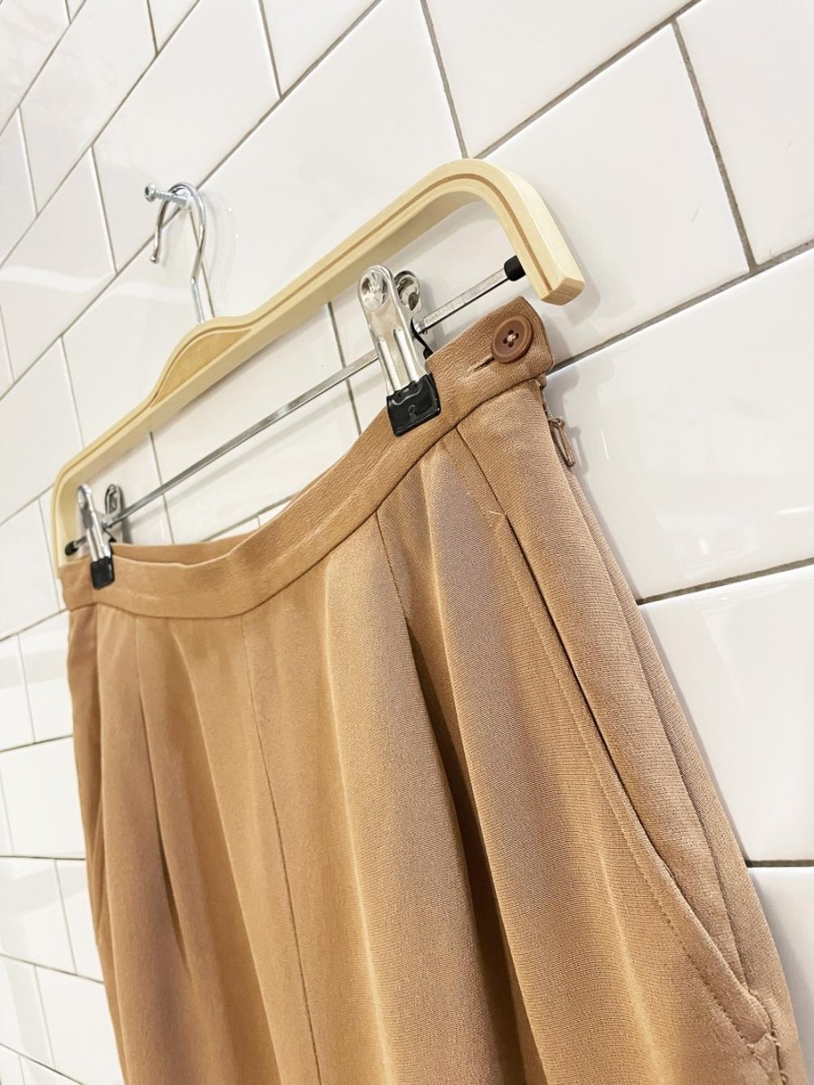 vintage 90s episode 100% silk pleated straight leg trouser - good market thrift store