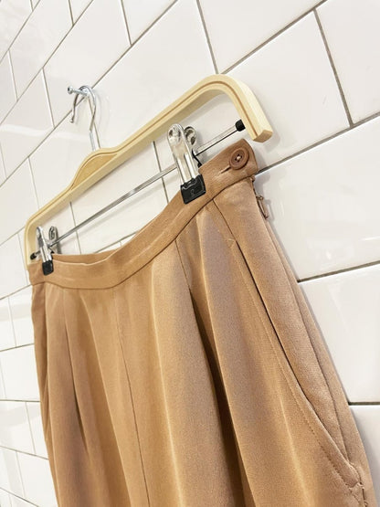 vintage 90s episode 100% silk pleated straight leg trouser - good market thrift store