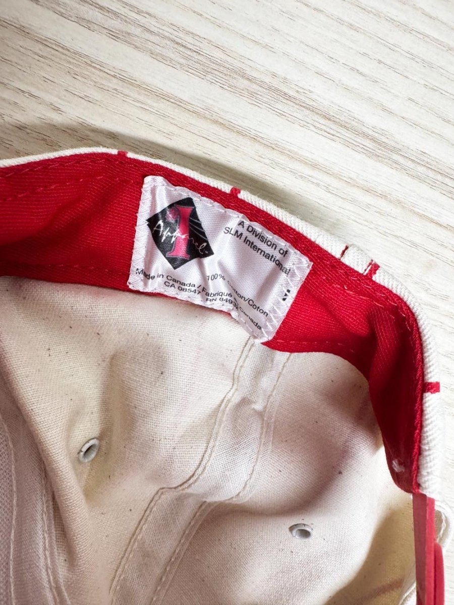 vintage 90s erb transport baseball stripe two tone hat | 1 apparel - good market thrift store
