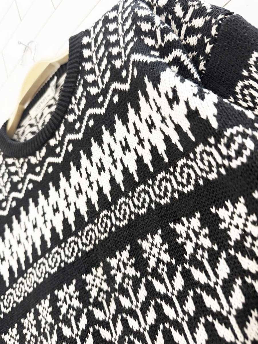 vintage 90s esprit fair isle slouchy knit sweater - good market thrift store