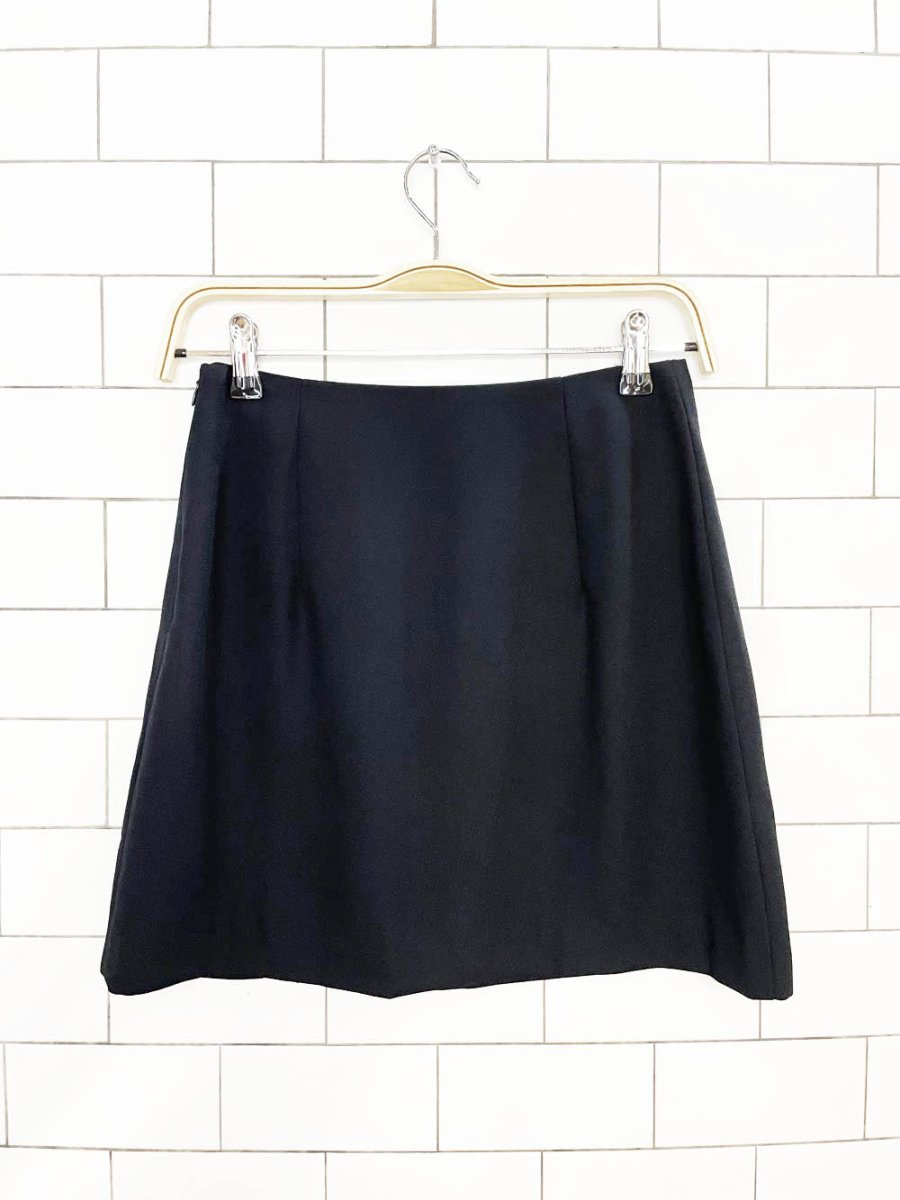 vintage 90s esprit minimal slit mini skirt - good market thrift store