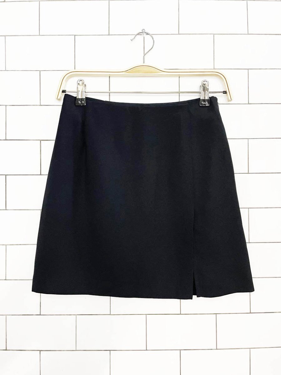 vintage 90s esprit minimal slit mini skirt - good market thrift store