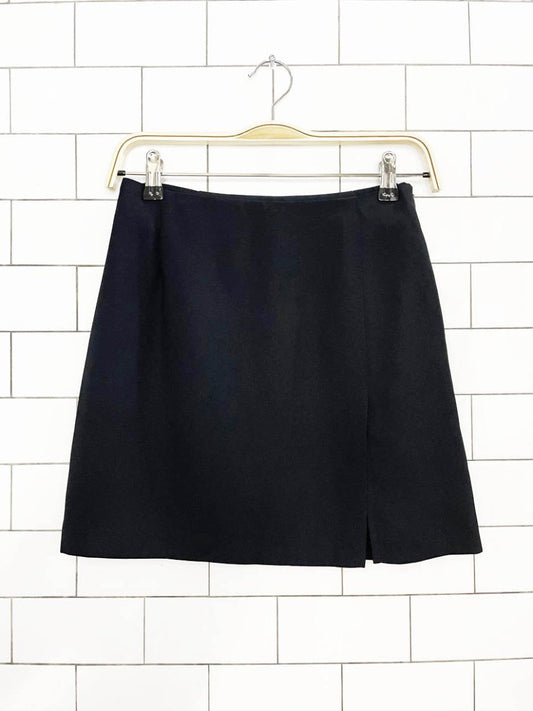 vintage 90s esprit minimal slit mini skirt - good market thrift store