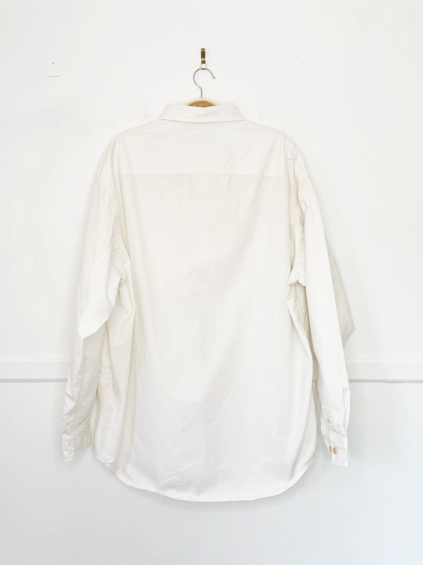 vintage 90s esprit sporty prep oversized full button shirt - good market thrift store