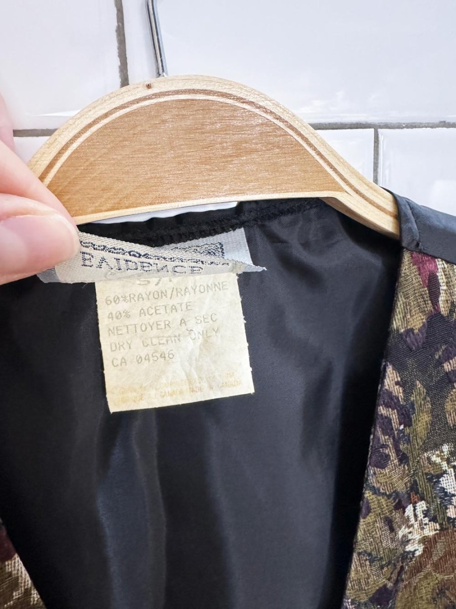 vintage 90s evidence floral tapestry vest top - good market thrift store