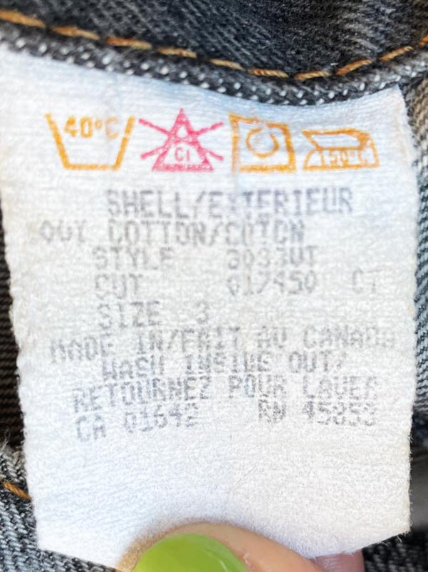 vintage 90s exit acid wash oversized denim trucker jacket | made in Canada - good market thrift store