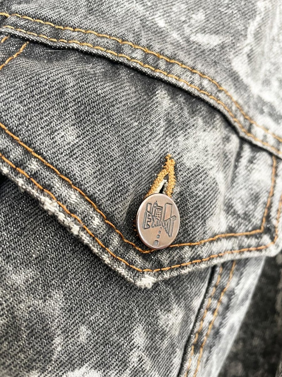 vintage 90s exit acid wash oversized denim trucker jacket | made in Canada - good market thrift store