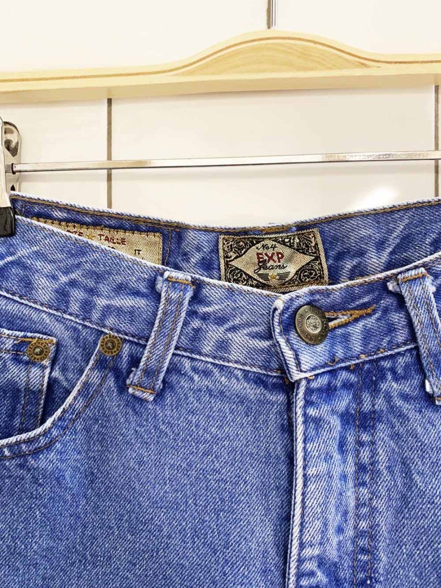 vintage 90s express no. 4 long denim shorts - good market thrift store
