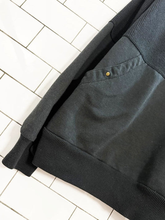 vintage 90s expressions half button ribbed collared sweatshirt - good market thrift store