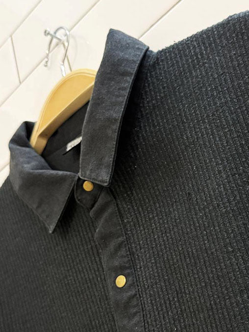 vintage 90s expressions half button ribbed collared sweatshirt - good market thrift store