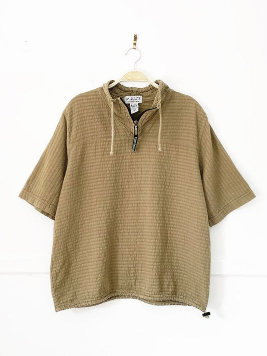 vintage 90s ezze wear mirage 1/4 zip short sleeve pullover | made in canada - good market thrift store