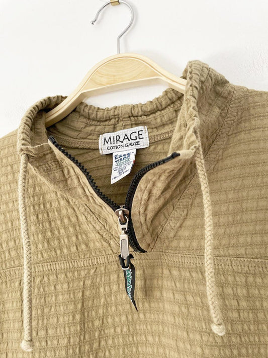 vintage 90s ezze wear mirage 1/4 zip short sleeve pullover | made in canada - good market thrift store
