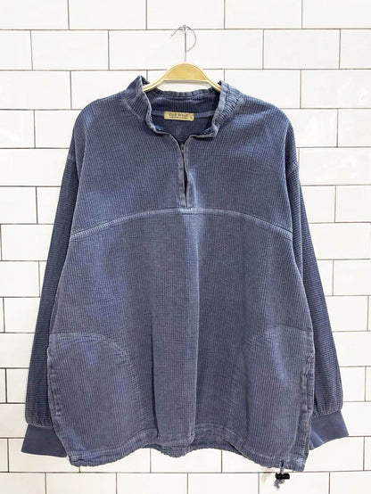 vintage 90s ezze wear ribbed 1/4 zip pullover - good market thrift store