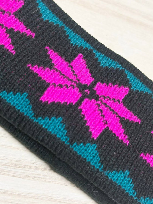 vintage 90s fair isle knit ski headband - good market thrift store