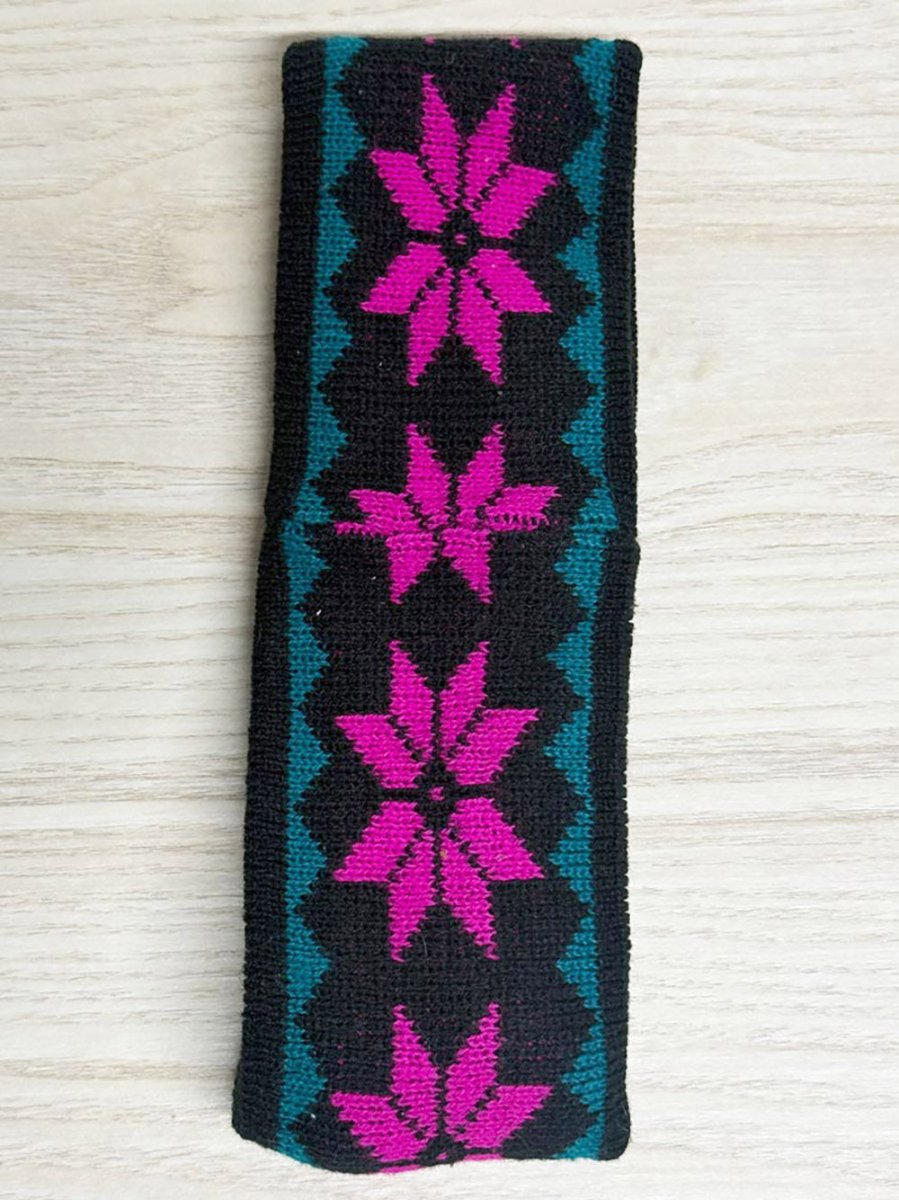 vintage 90s fair isle knit ski headband - good market thrift store