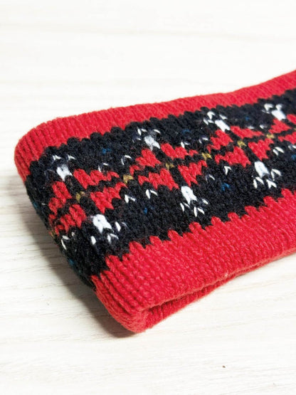 vintage 90s fair isle ski knit headband - good market thrift store
