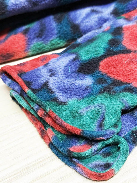 vintage 90s floral fleece gloves + hat set - good market thrift store